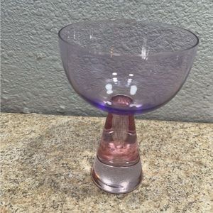 Purple glass wine glass